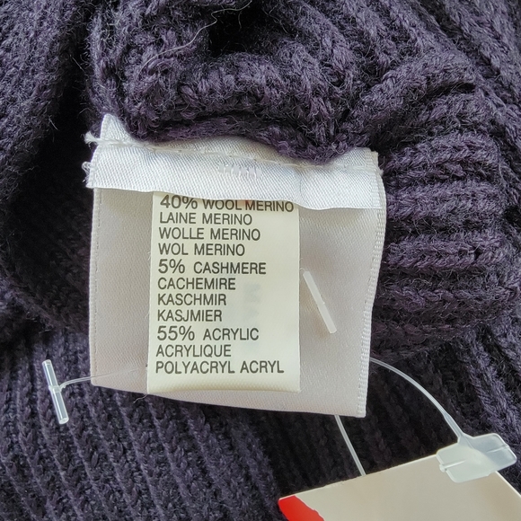 SOLD-- Vtg 80s Mondi Ballon Sleeve Merino Wool & Cashmere Pull Over Sweater, 42 - Picture 3 of 5